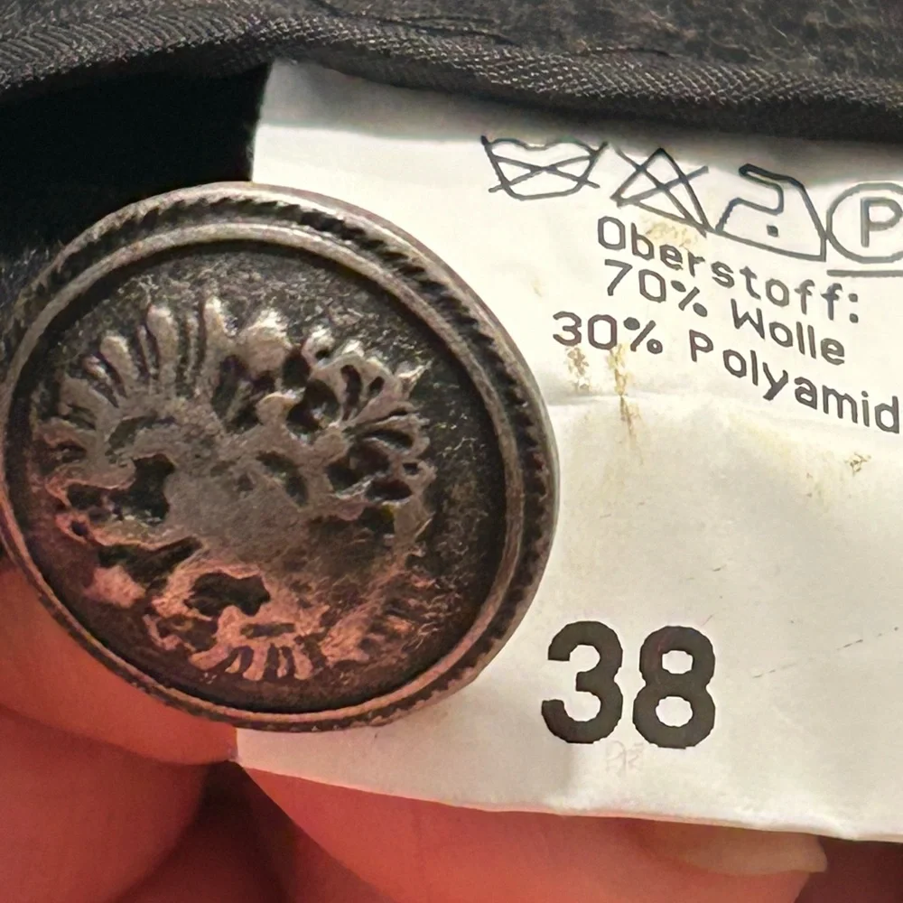 H. Moser Salzburg Maxi Black Trachten Cape with Loden Green Trim SZ 38 - Picture 9 of 16